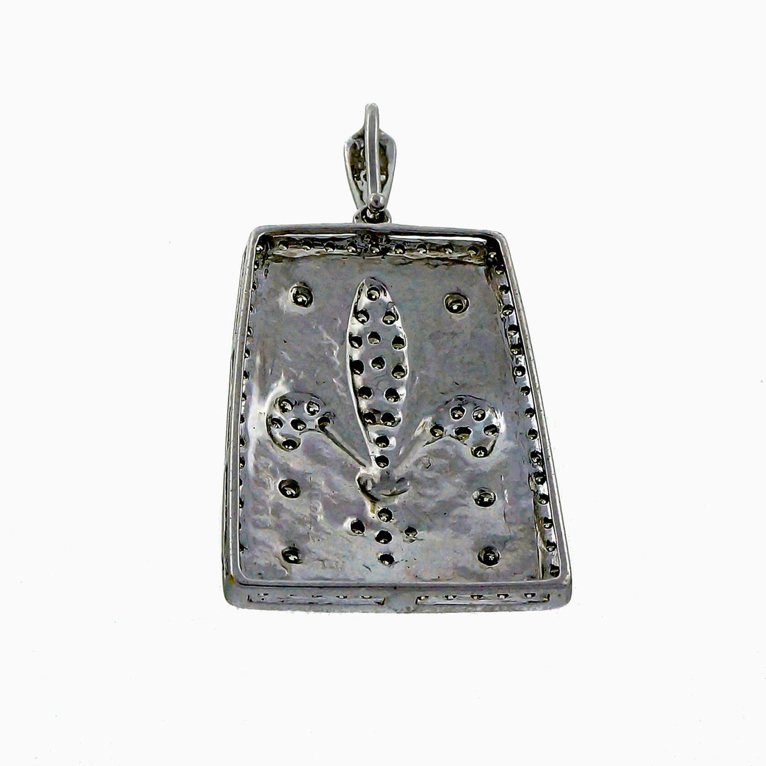 18k White Gold 1.30ct Diamond Fleurs De Lis Pendant – image 6
