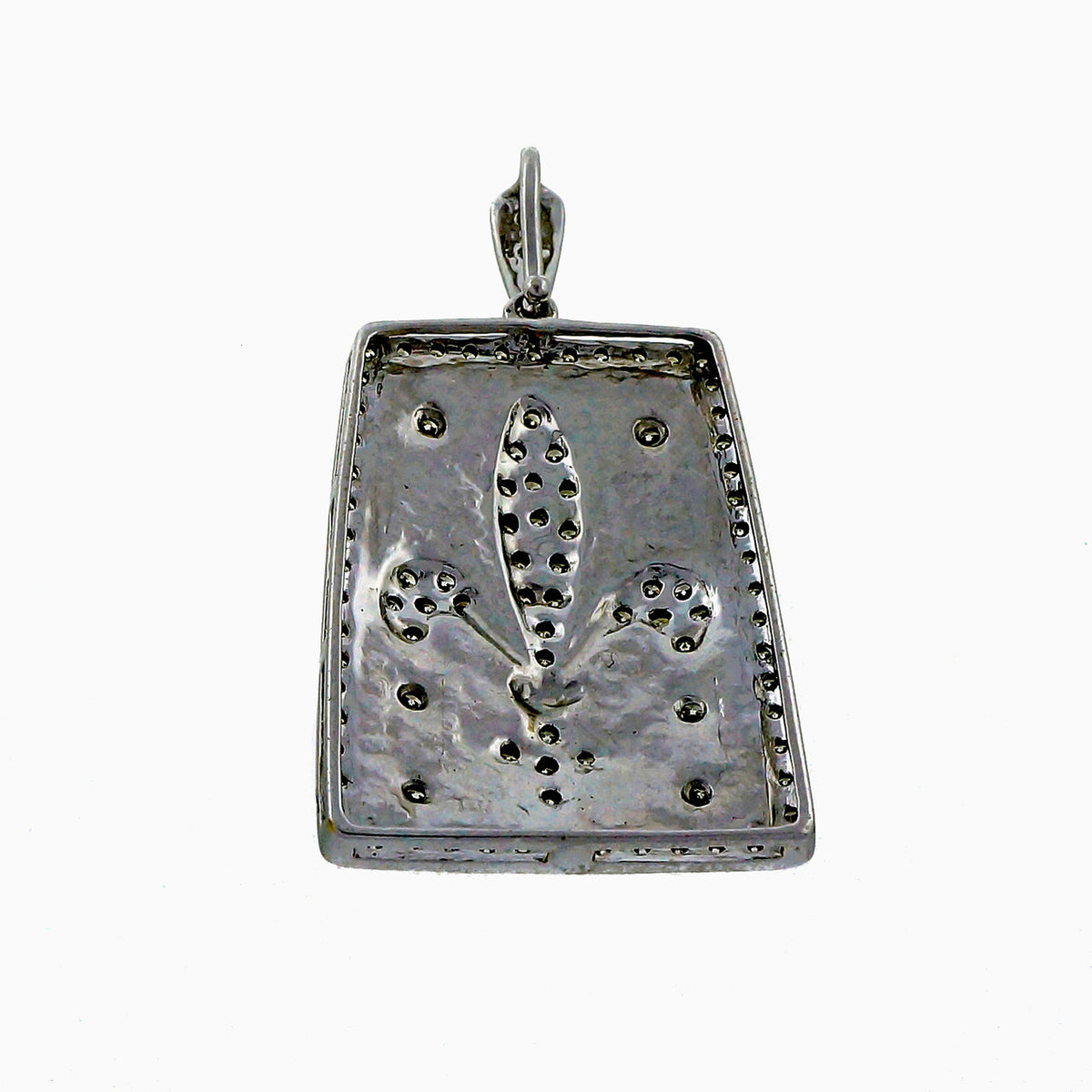 18k White Gold 1.30ct Diamond Fleurs De Lis Pendant – image 6