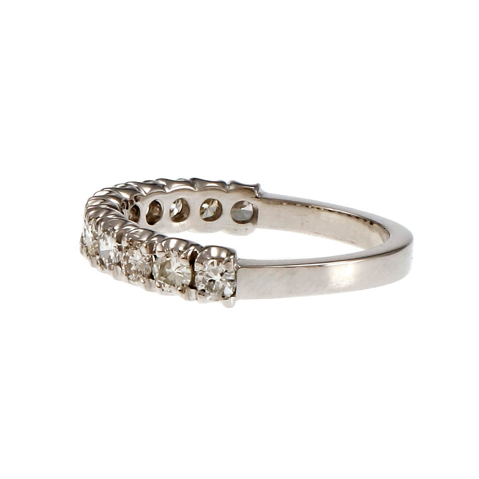 Estate Half Way Around Diamond Wedding Band Ring B – image 2