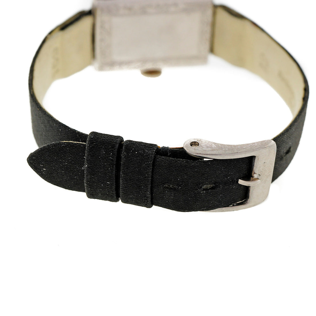 Art Deco Hand Engraved Gruen Guild Platinum 1920 Satin Strap Wrist Watch – image 5