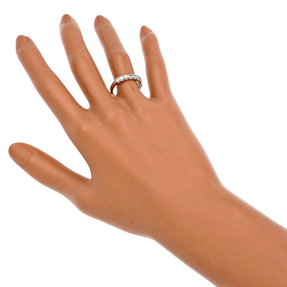 Estate Half Way Around Diamond Wedding Band Ring B – image 5