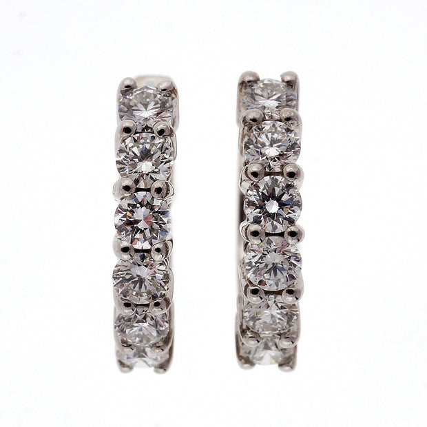 Roberto Coin Diamond Collection .75ct Hoop Earrings