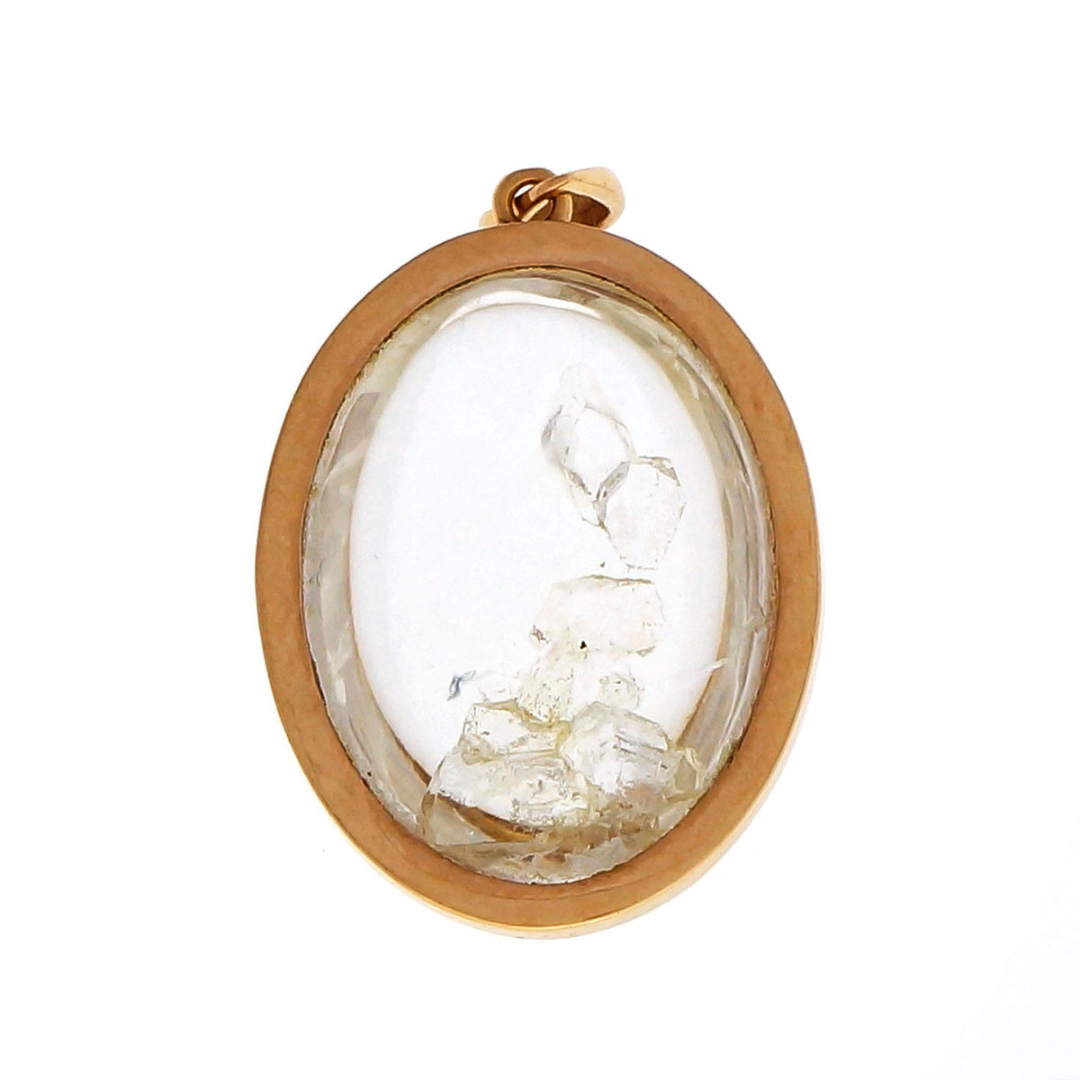 Quartz Manifestor Crystal Clear 18k Pink Gold Pendant 15.50cts – image 2