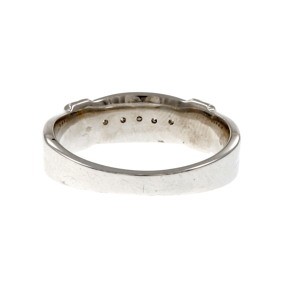 Estate Men’s Diamond Wedding Band Ring 14k White Gold – image 3