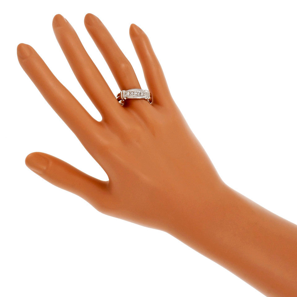 Estate Men’s Diamond Wedding Band Ring 14k White Gold – image 5