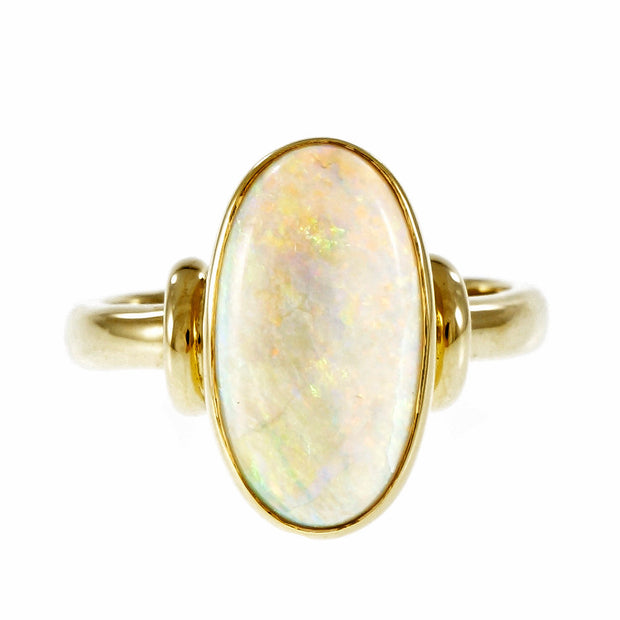 Peter Suchy GIA Certified Natural Opal Ring 18k Yellow Gold