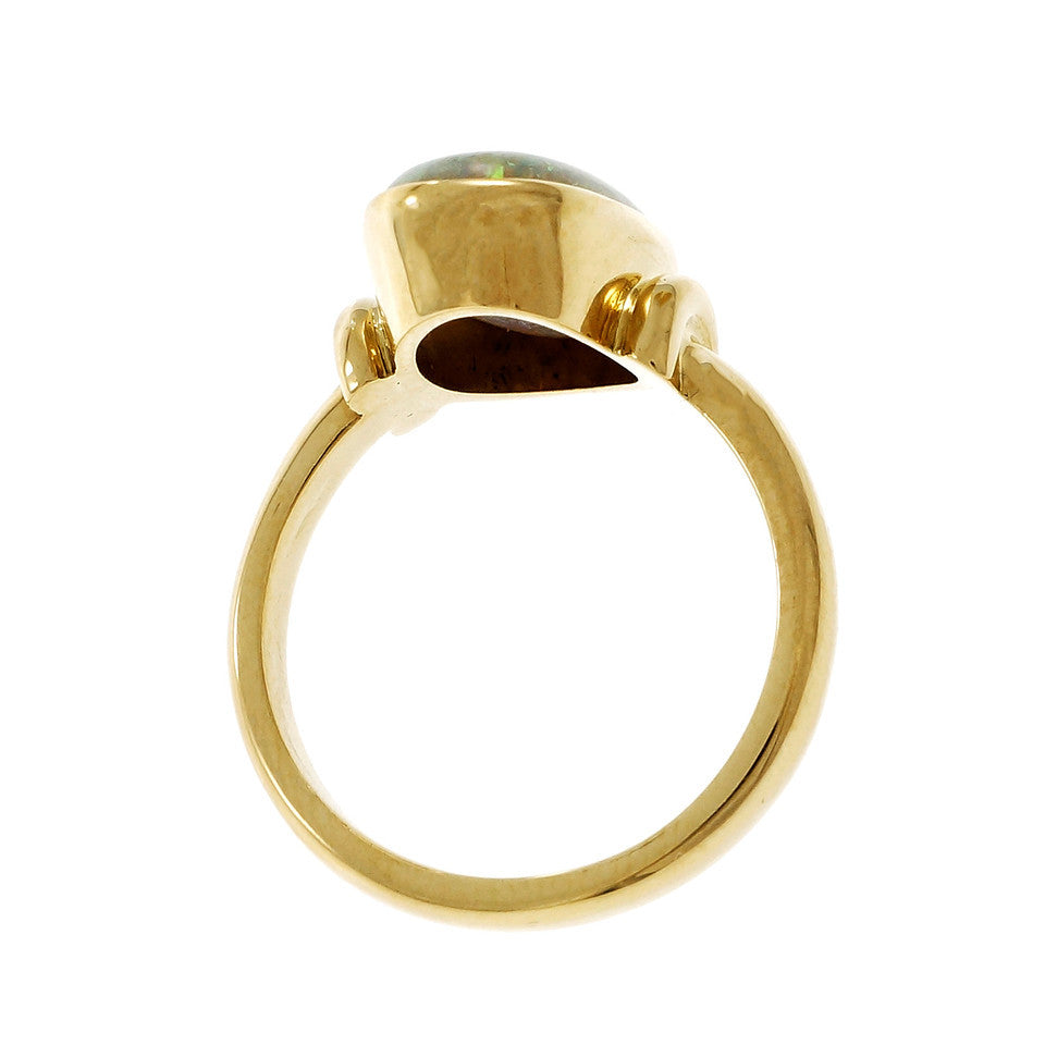 Peter Suchy GIA Certified Natural Opal Ring 18k Yellow Gold – image 5