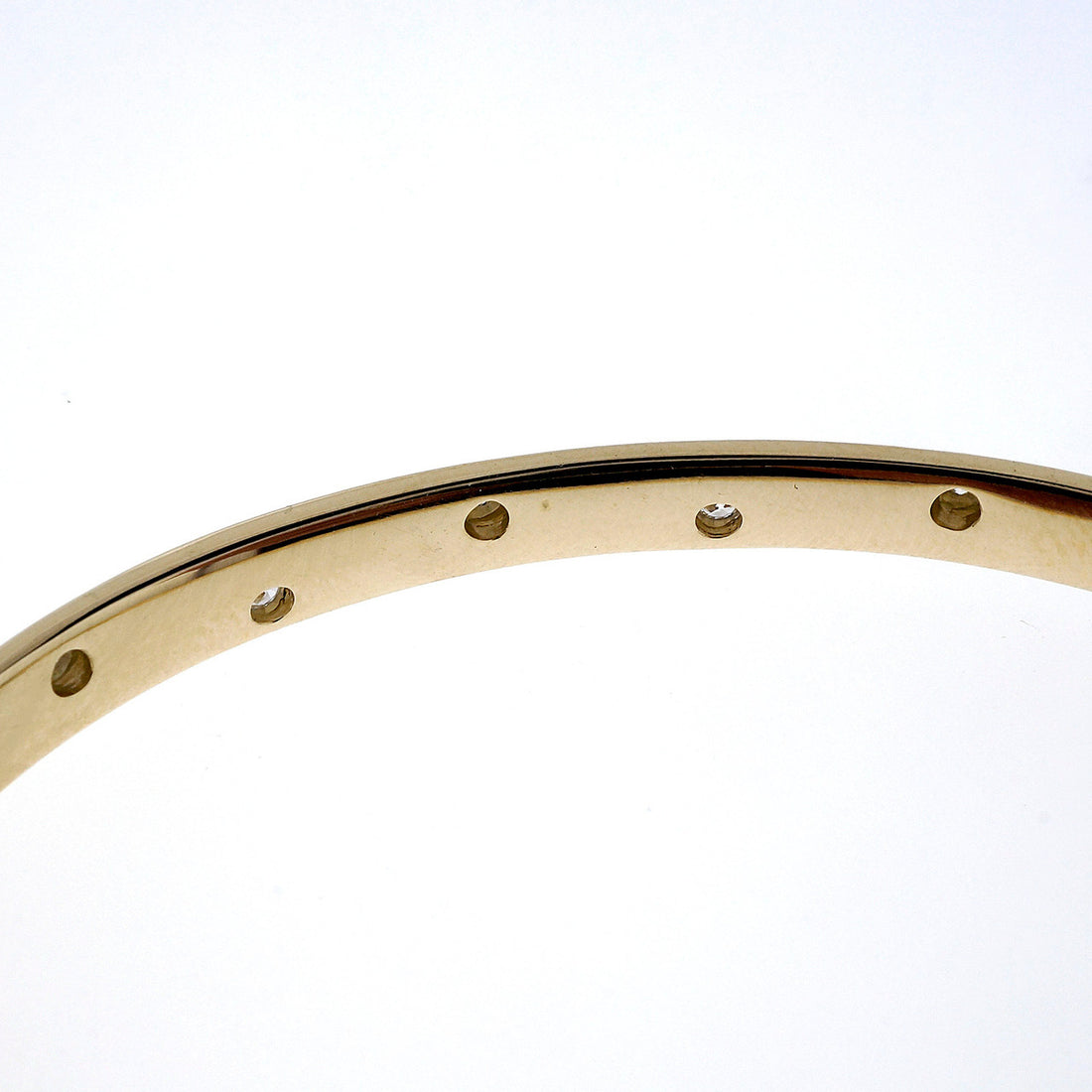 .27 Carat Diamond Yellow Gold Bangle Bracelet – image 3