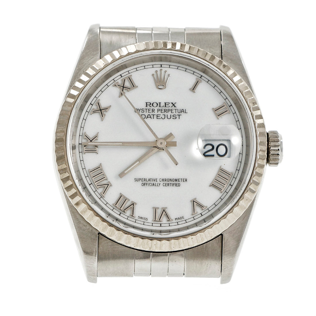 Rolex Datejust Men’s 16234 Steel White Dial Roman Numeral Wrist Watch – image 3