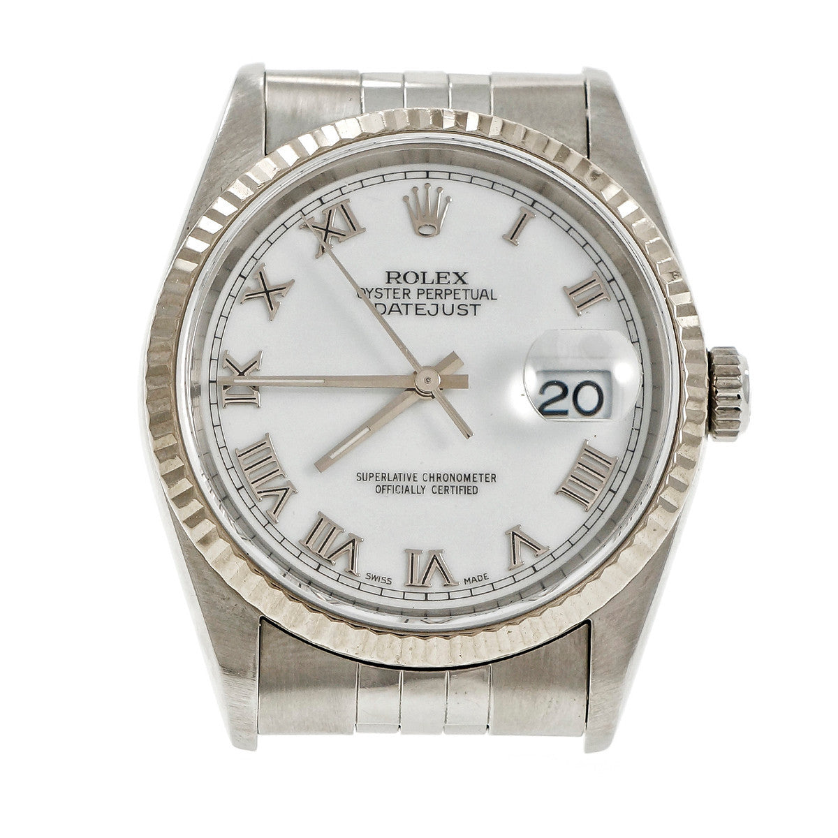 Rolex Datejust Men’s 16234 Steel White Dial Roman Numeral Wrist Watch – image 3