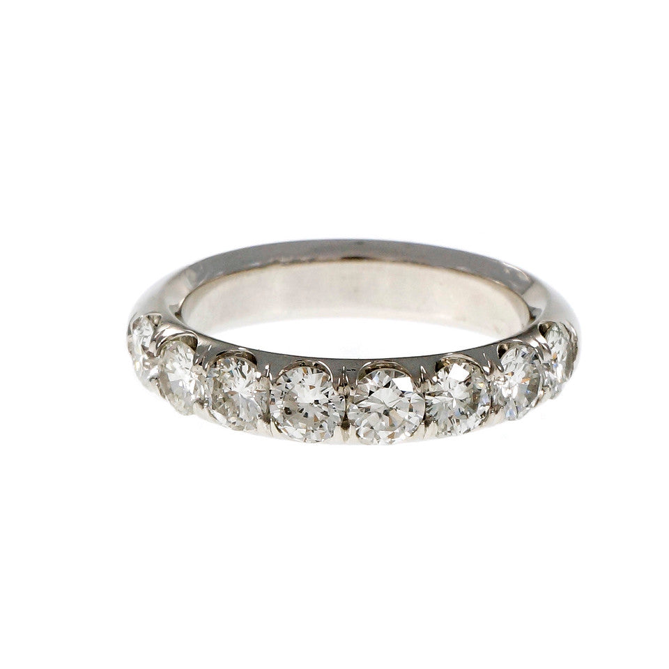Peter Suchy Groove Set Diamond Wedding Band Ring Platinum