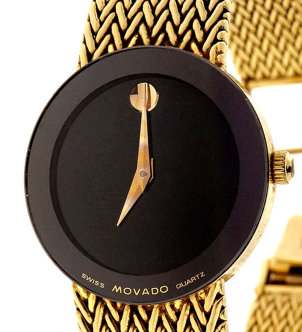 Estate Movado Watch Ladies 18k Mesh Museum