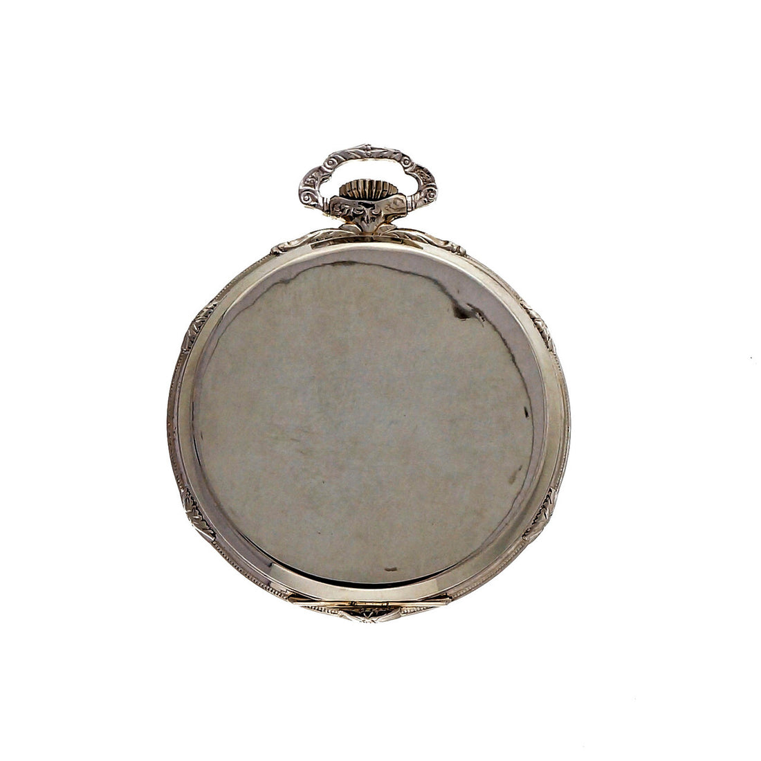 E. Howard Art Deco 14k White Gold Pocket Watch Open Face – image 6