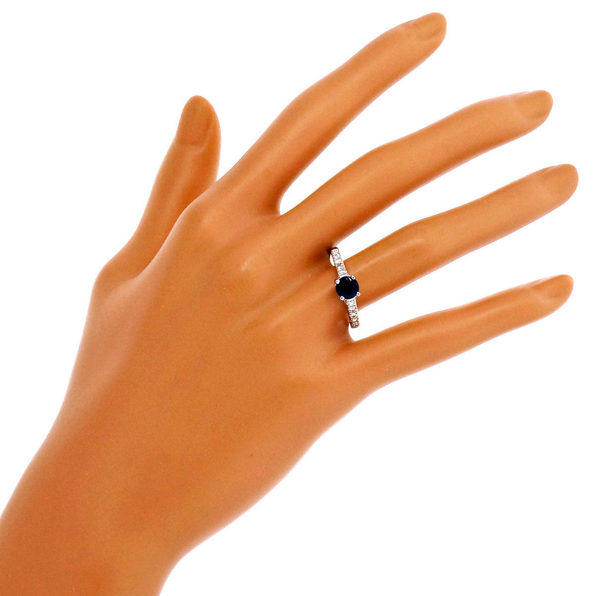 Estate 1.02ct Round Bright Blue Sapphire Lucida Engagement Ring – image 6