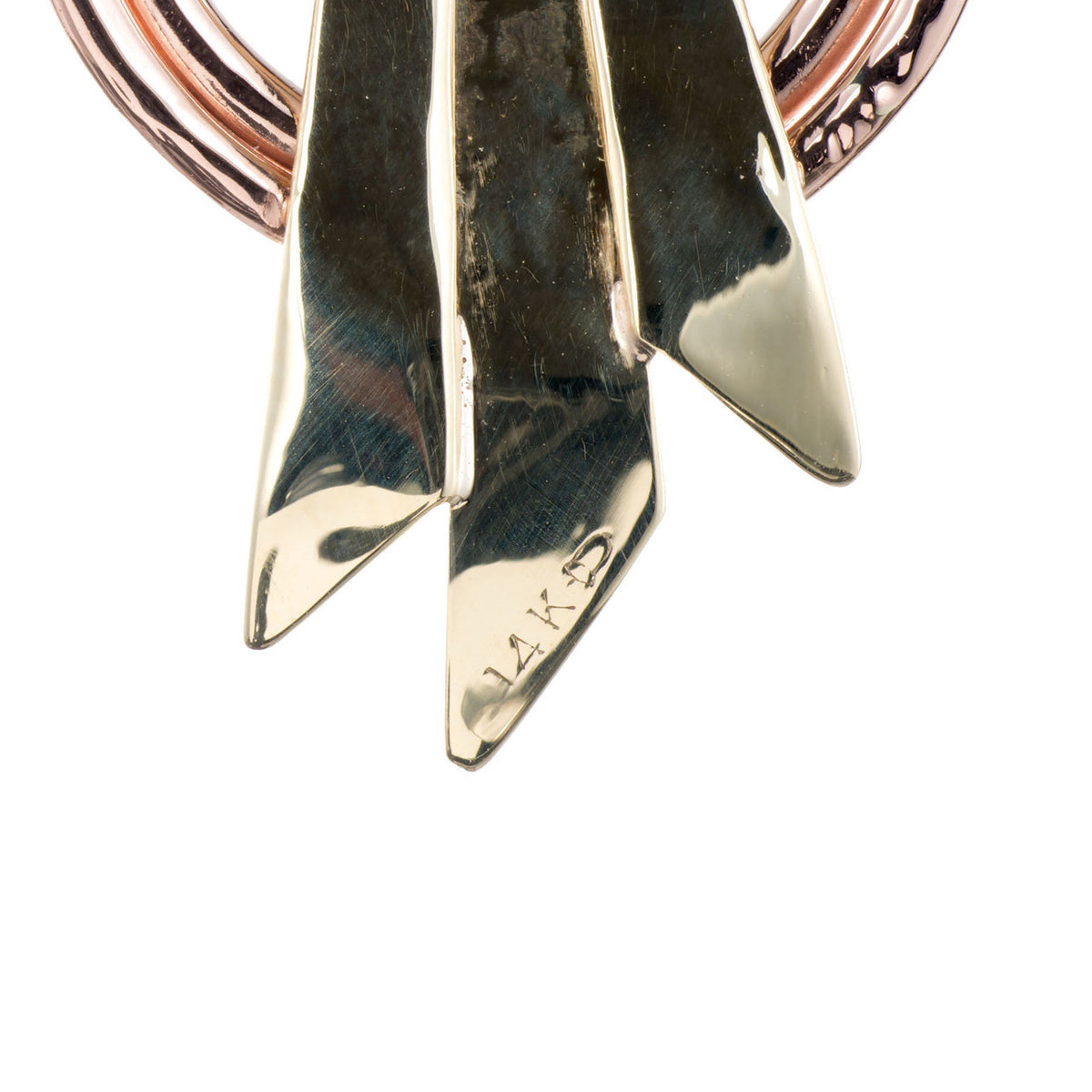 Art Deco Rose Yellow Gold Bow Earrings – image 4
