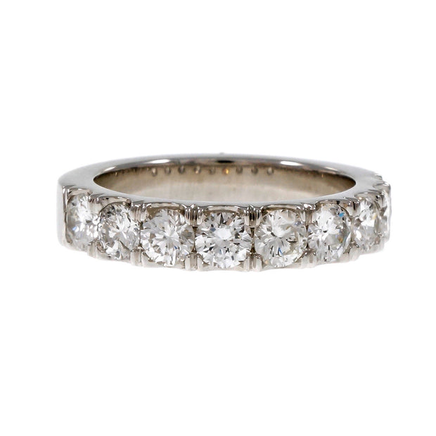 Peter Suchy Brilliant Cut Groove Set Diamond Wedding Band Ring Platinum