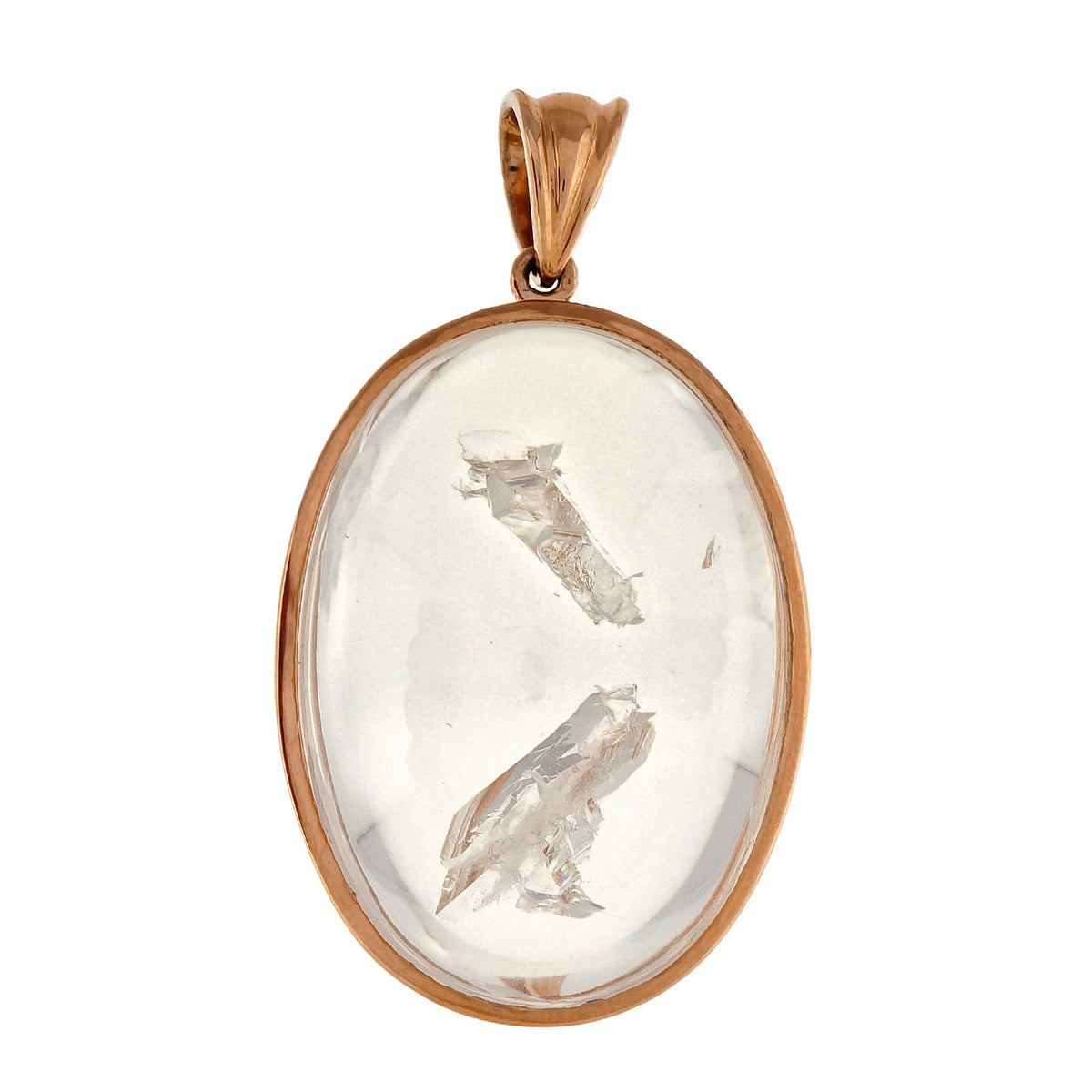 Quartz 84.27ct Manifestor Crystal PSD 18k Pink Gold Natural Pendant