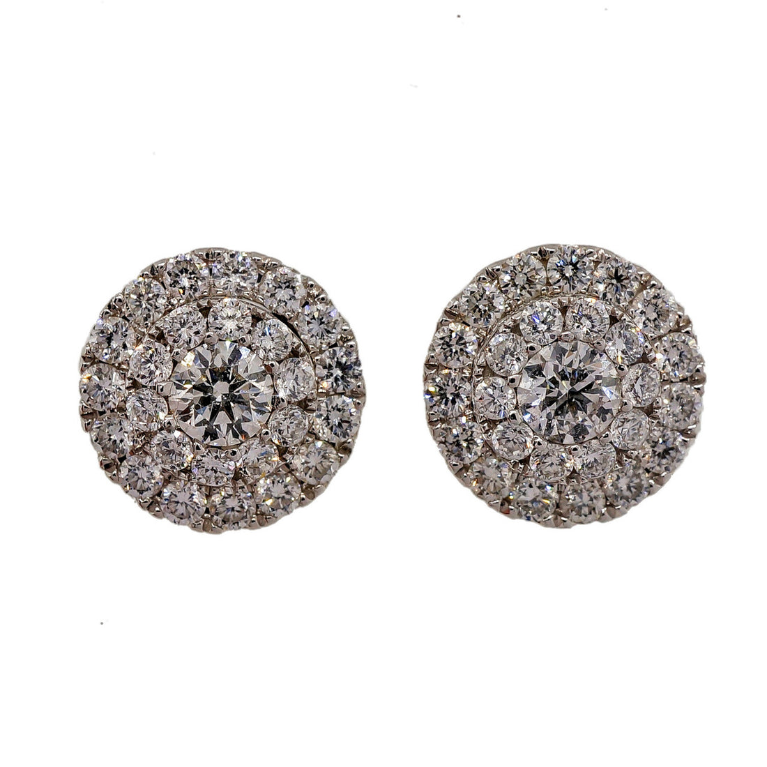 Designer 1.31ct Diamond Cluster ED Stud Jacket Earrings – image 5