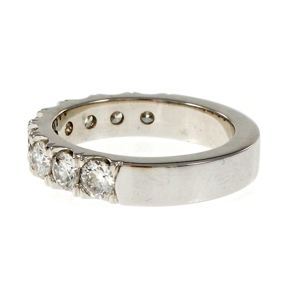 Peter Suchy Brilliant Cut Groove Set Diamond Wedding Band Ring Platinum – image 3