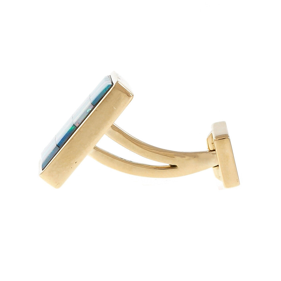 Vintage 18k Yellow Gold Opal Masonic Cufflinks, Italy, Circa 1960s – image 6