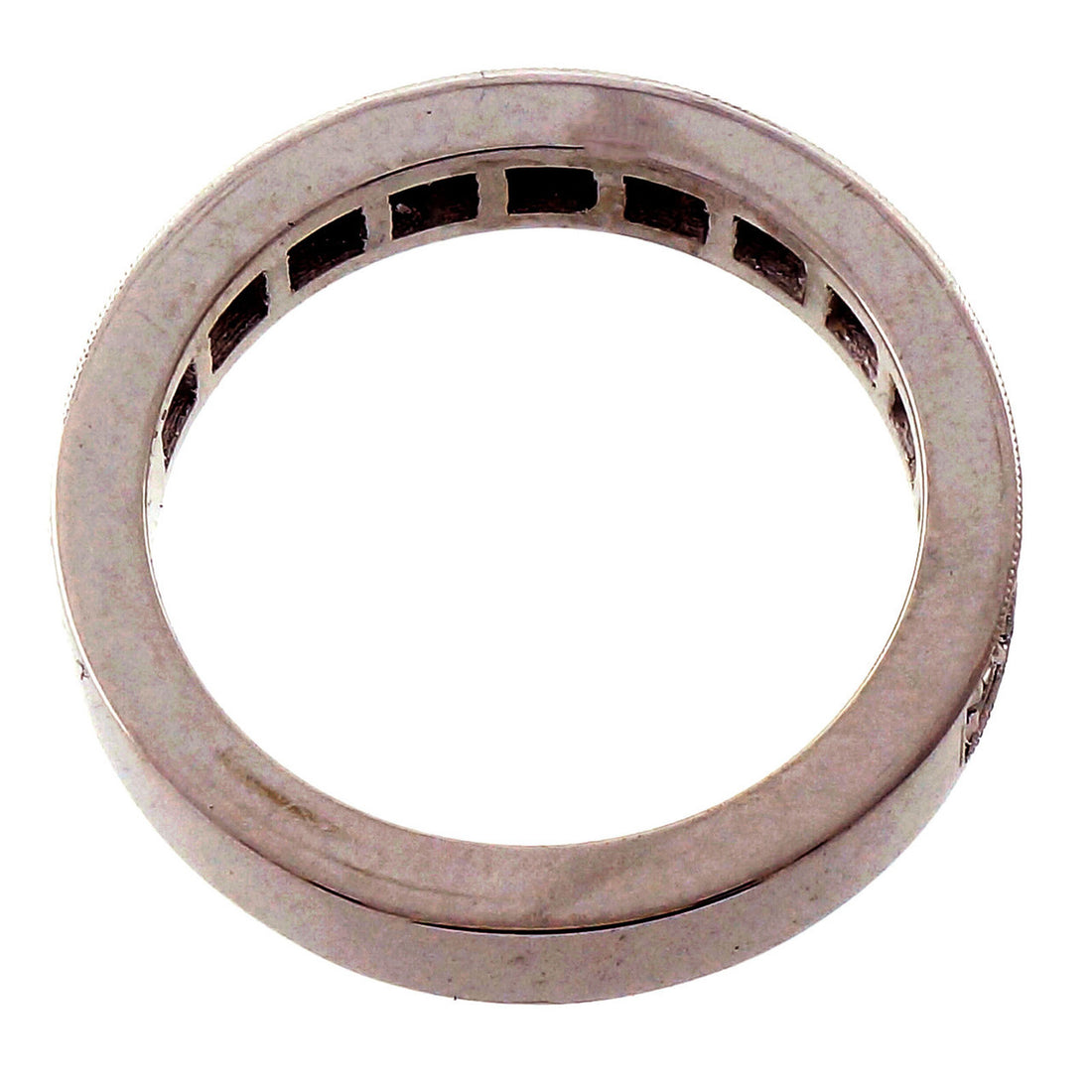Peter Suchy Platinum Half Way .50ct 3.9mm Wide Wedding Band Ring – image 8