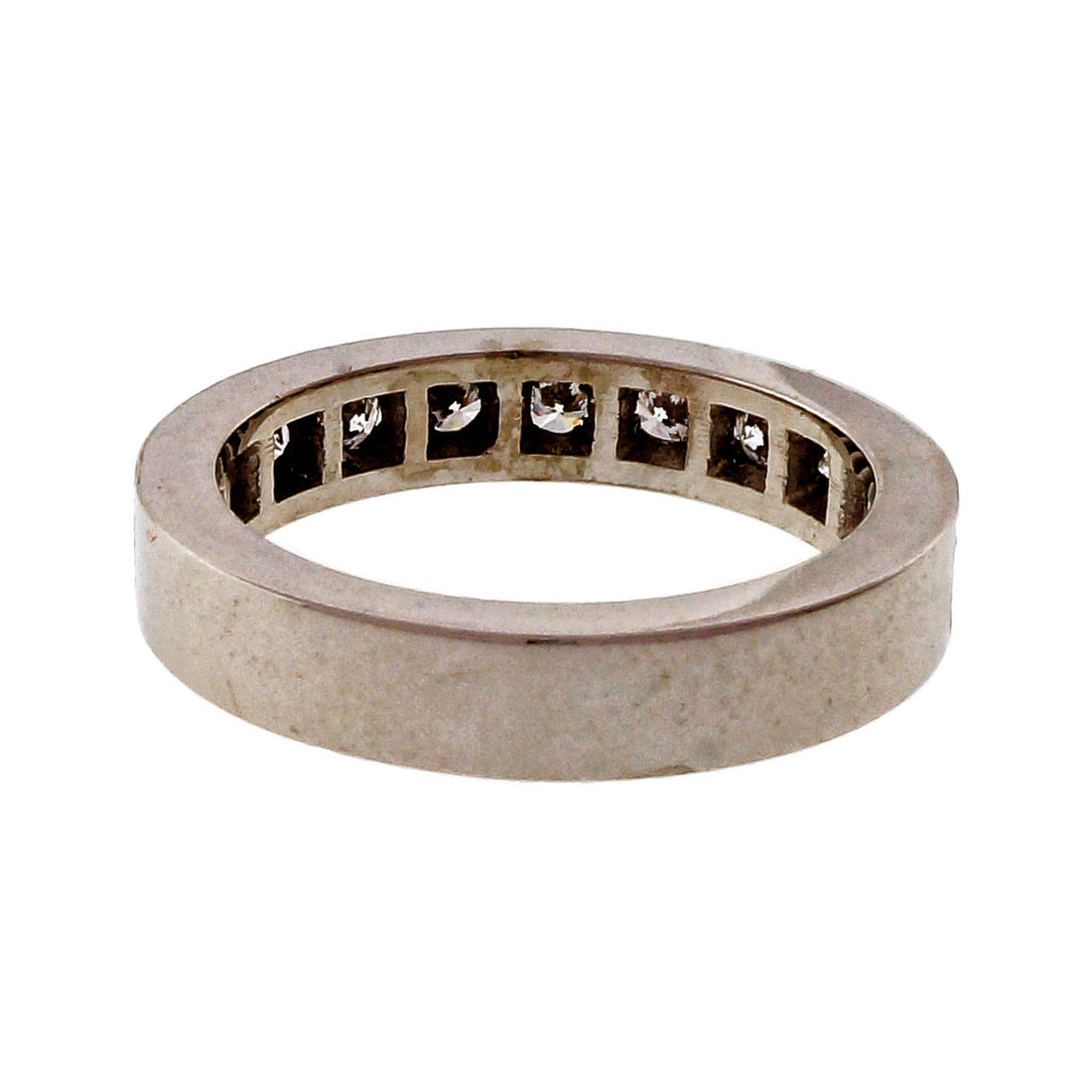 Peter Suchy Platinum Half Way .50ct 3.9mm Wide Wedding Band Ring – image 9