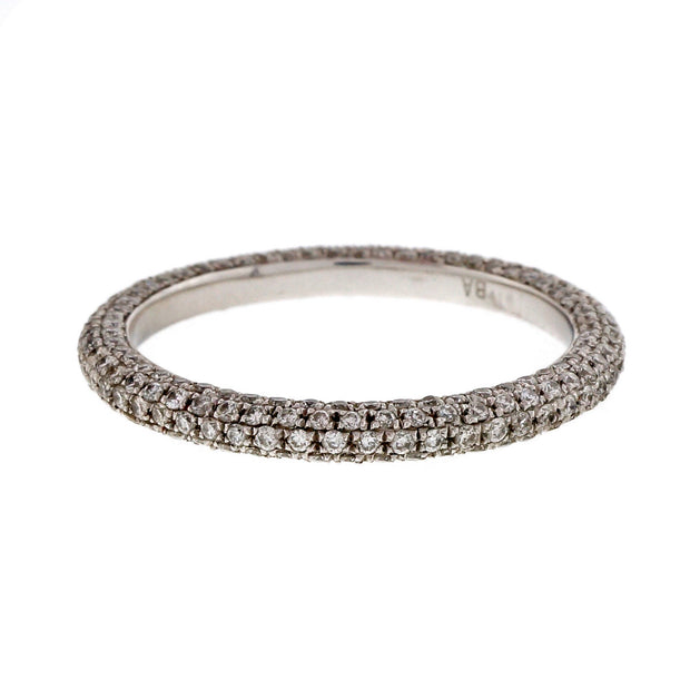 Micro Pave 150 Diamond .75ct Band Platinum Eternity Ring PSD