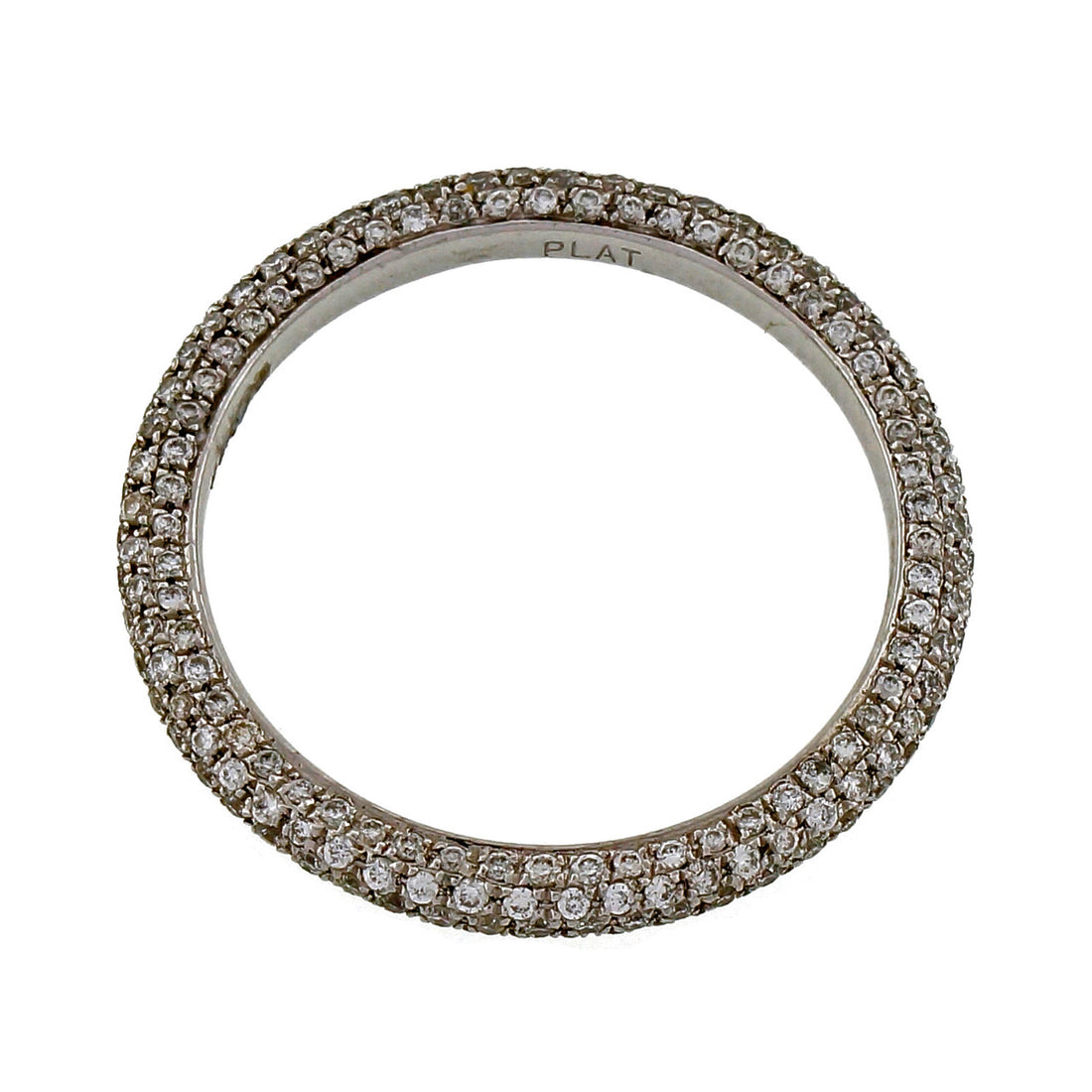 Micro Pave 150 Diamond .75ct Band Platinum Eternity Ring PSD – image 2