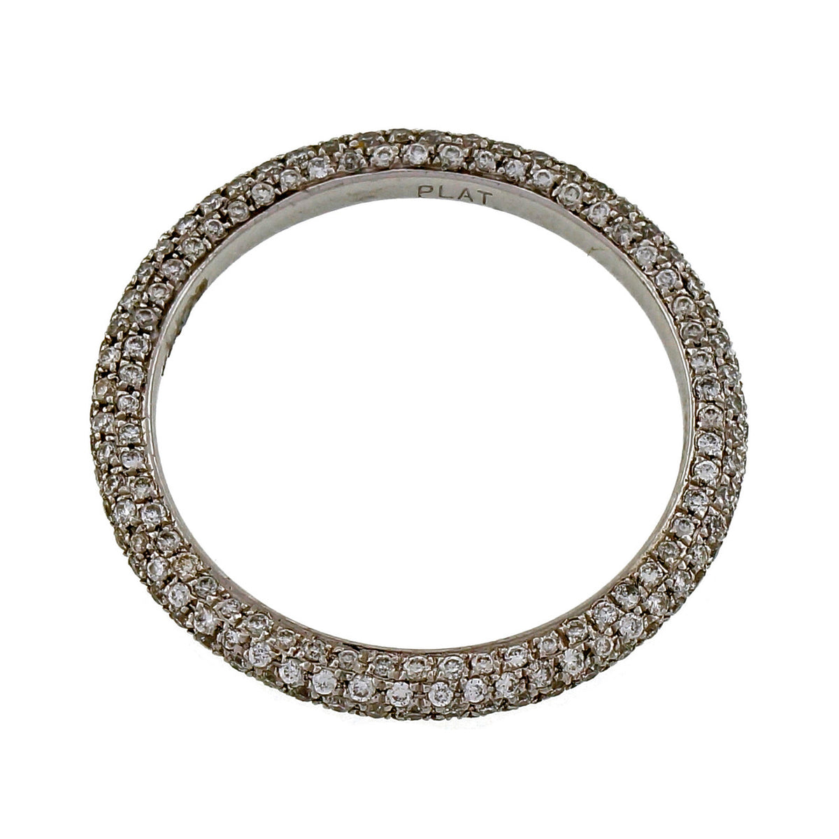 Micro Pave 150 Diamond .75ct Band Platinum Eternity Ring PSD – image 2