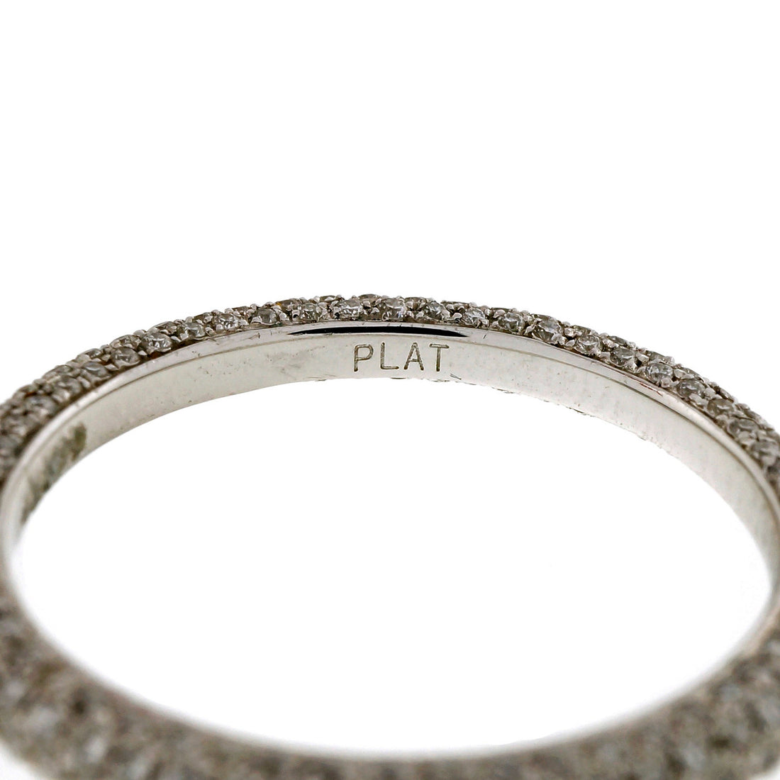 Micro Pave 150 Diamond .75ct Band Platinum Eternity Ring PSD – image 3