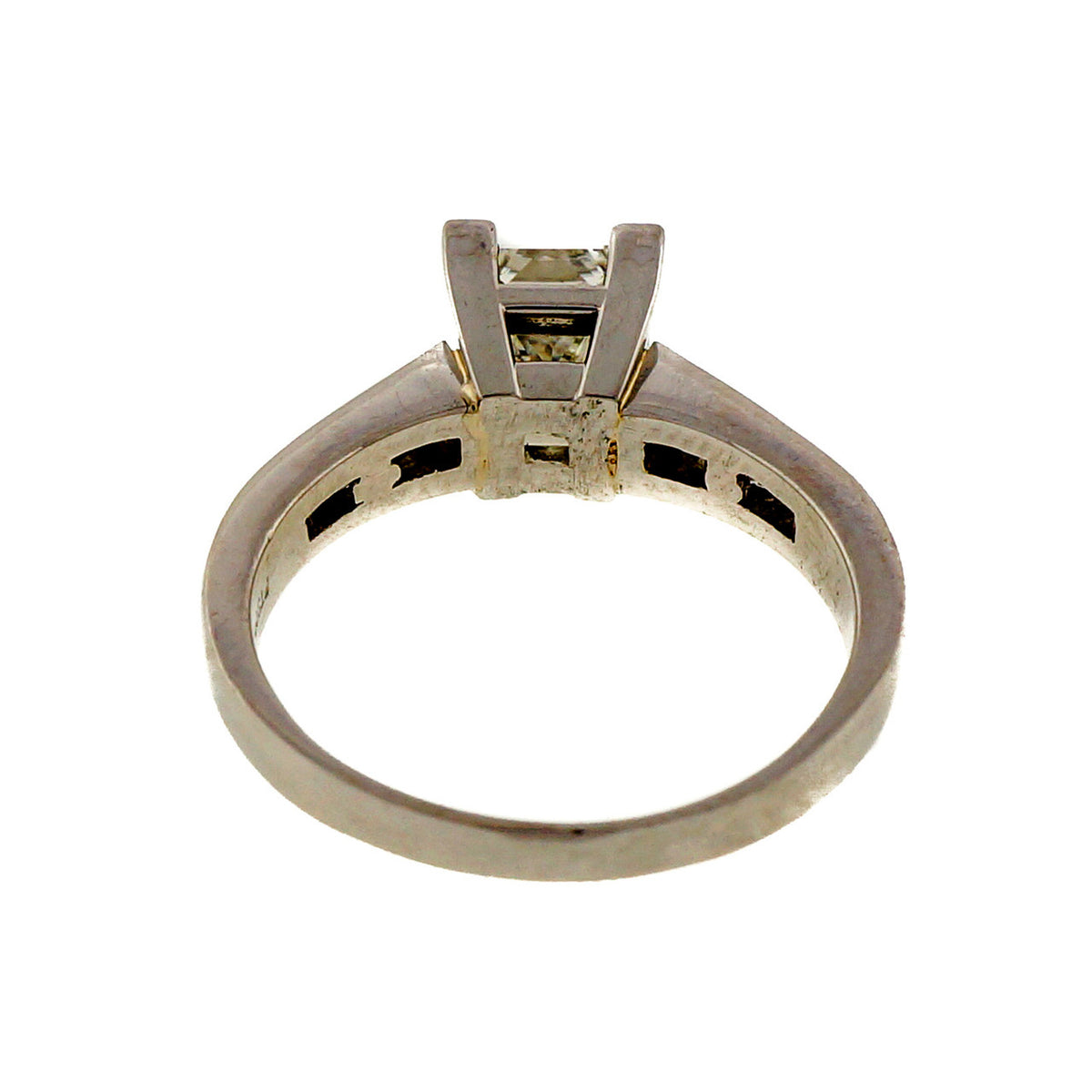 1.02ct Princess Cut Platinum Certified Engagement Ring Channel Set Sides – image 9