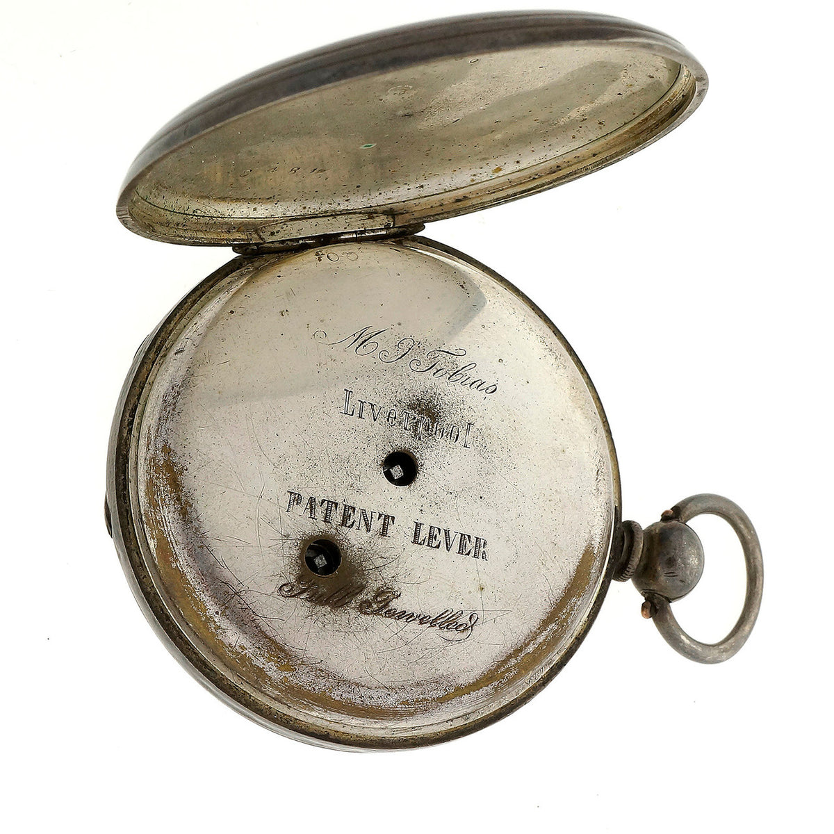 Civil War MJ Tobias Silver Pocket Watch Picturing Major General – image 3