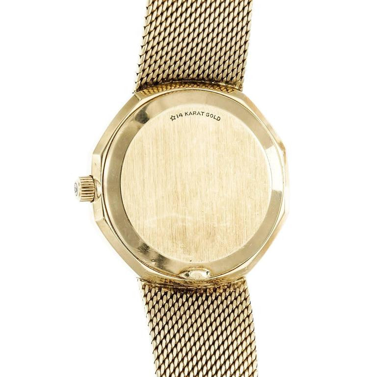 Omega Yellow Gold Constellation Mesh Band Quartz Wristwatch – image 5