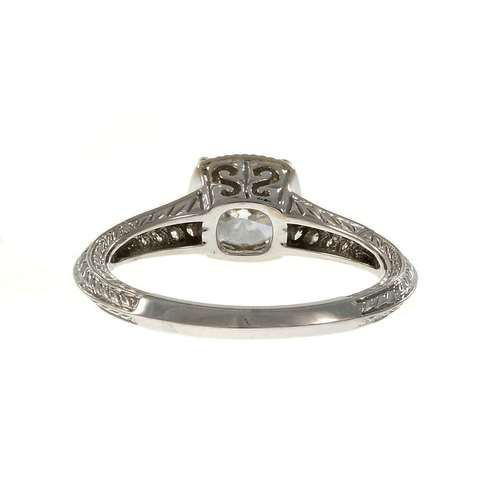 Peter Suchy Ideal Cut Diamond Solitaire Engagement Ring 18k White Gold – image 4