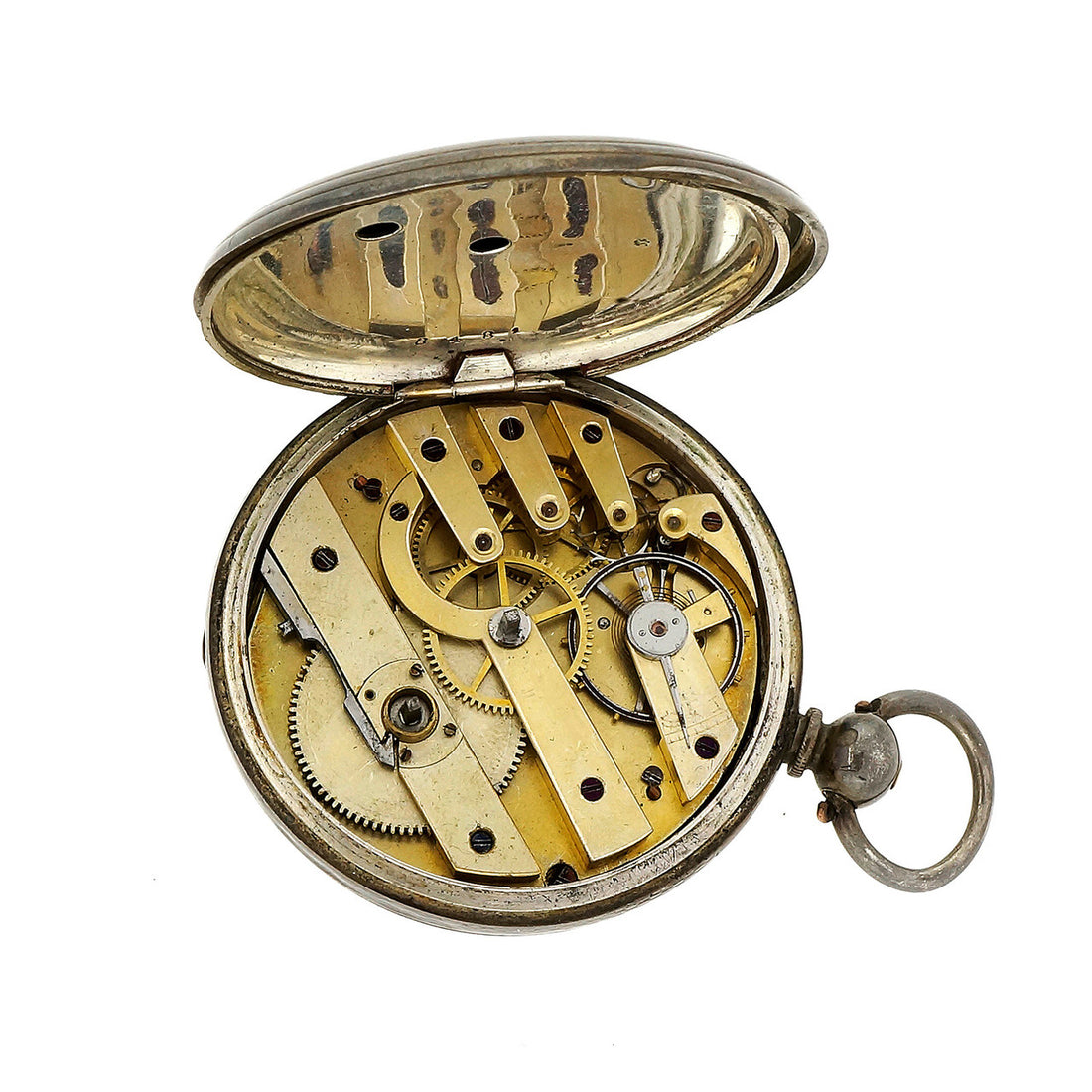 Civil War MJ Tobias Silver Pocket Watch Picturing Major General – image 4
