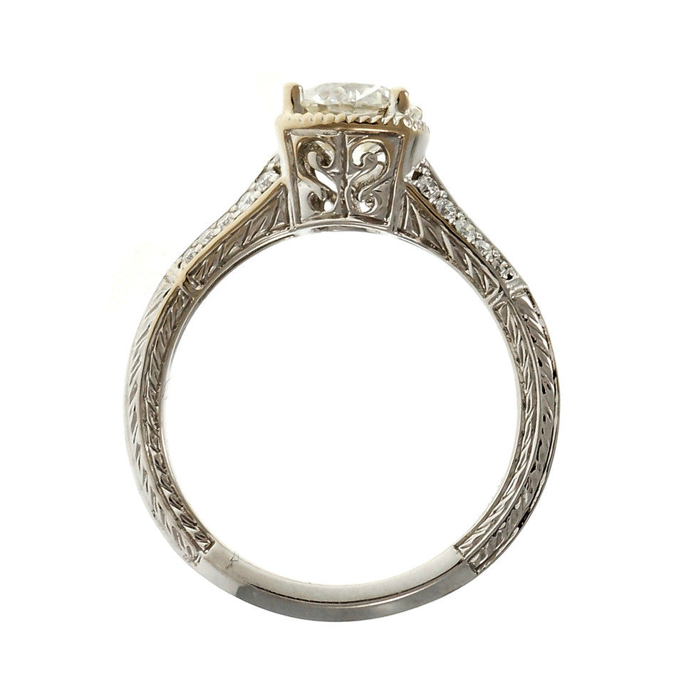 Peter Suchy Ideal Cut Diamond Solitaire Engagement Ring 18k White Gold – image 5