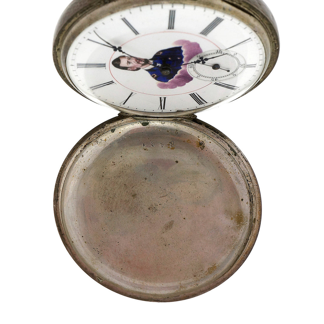 Civil War MJ Tobias Silver Pocket Watch Picturing Major General – image 14