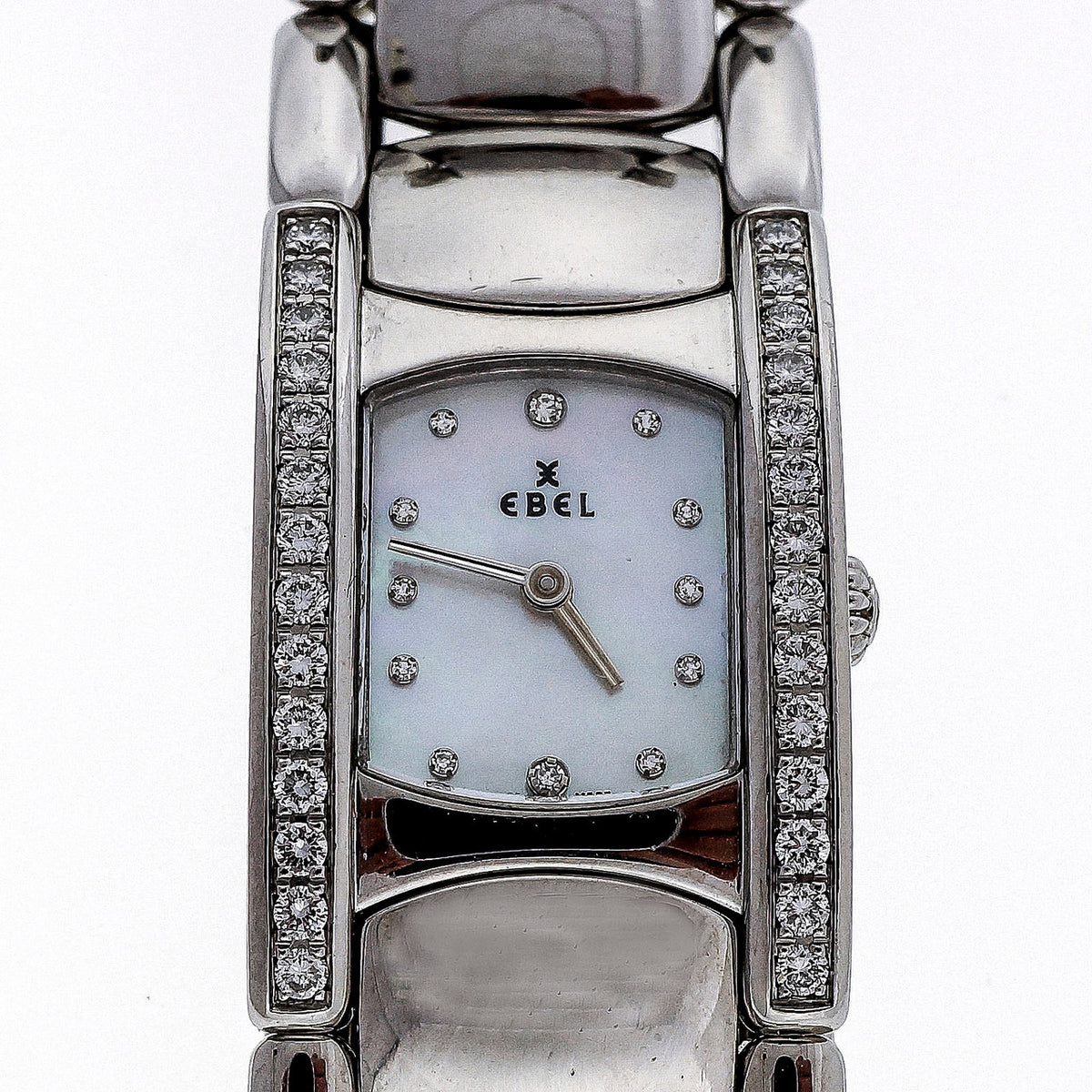 Ladies Ebel Diamond Beluga Wrist Watch Mother Of Pearl Diamond Dial