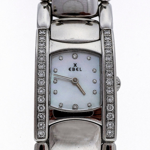 Ladies Ebel Diamond Beluga Wrist Watch Mother Of Pearl Diamond Dial