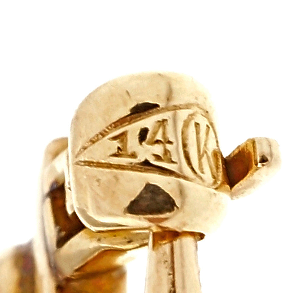 Natural Estate Montana Sapphire Natural Pearl Bar Pin 14k Yellow Gold – image 5