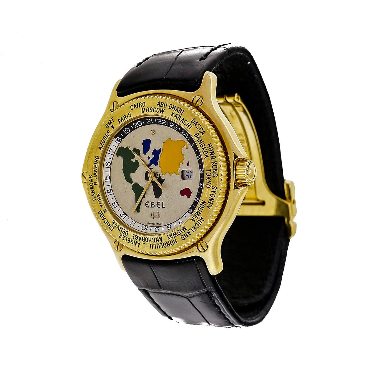 Ebel Globe World Time 18k Gold Automatic Limited Edition Wrist Watch – image 6