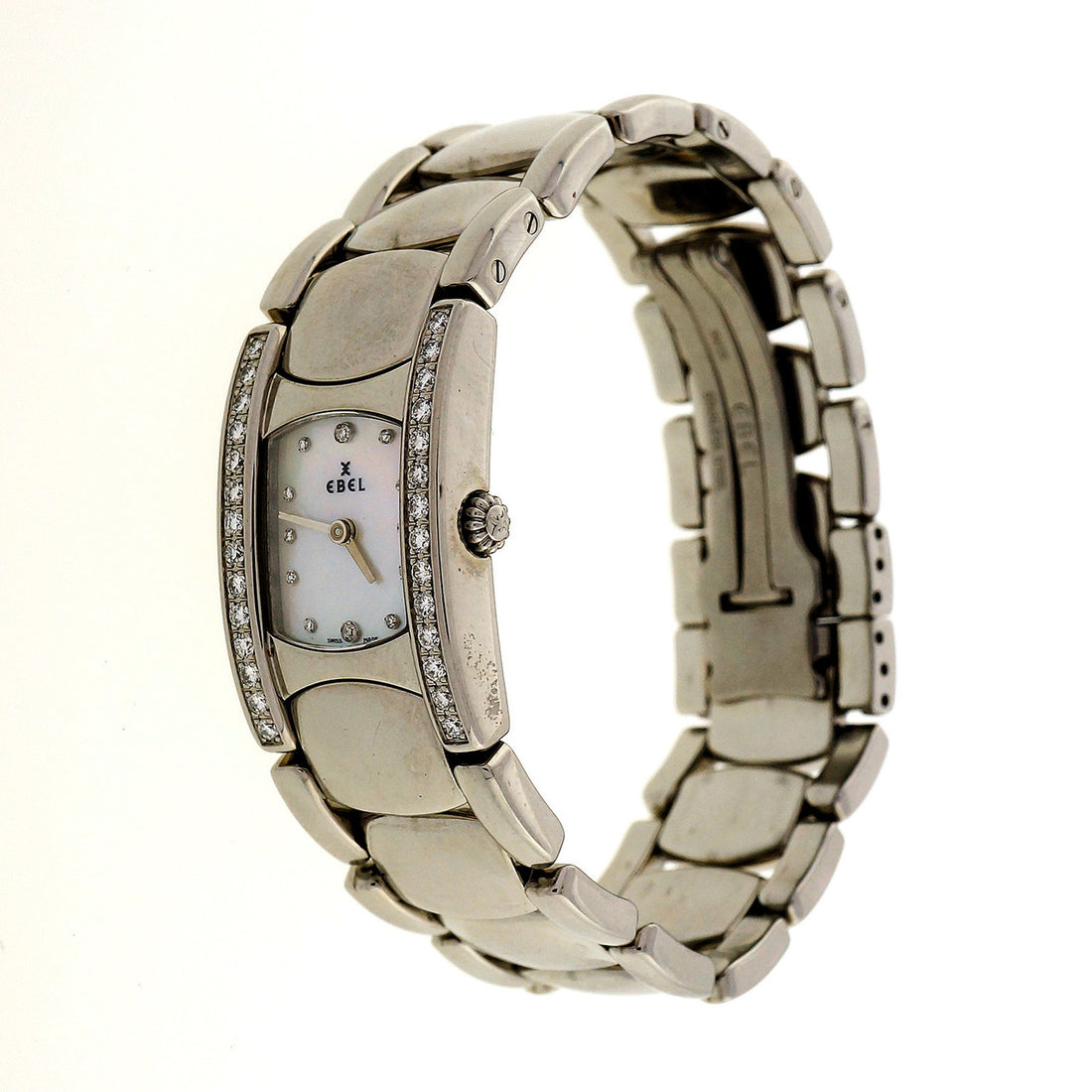 Ladies Ebel Diamond Beluga Wrist Watch Mother Of Pearl Diamond Dial – image 6