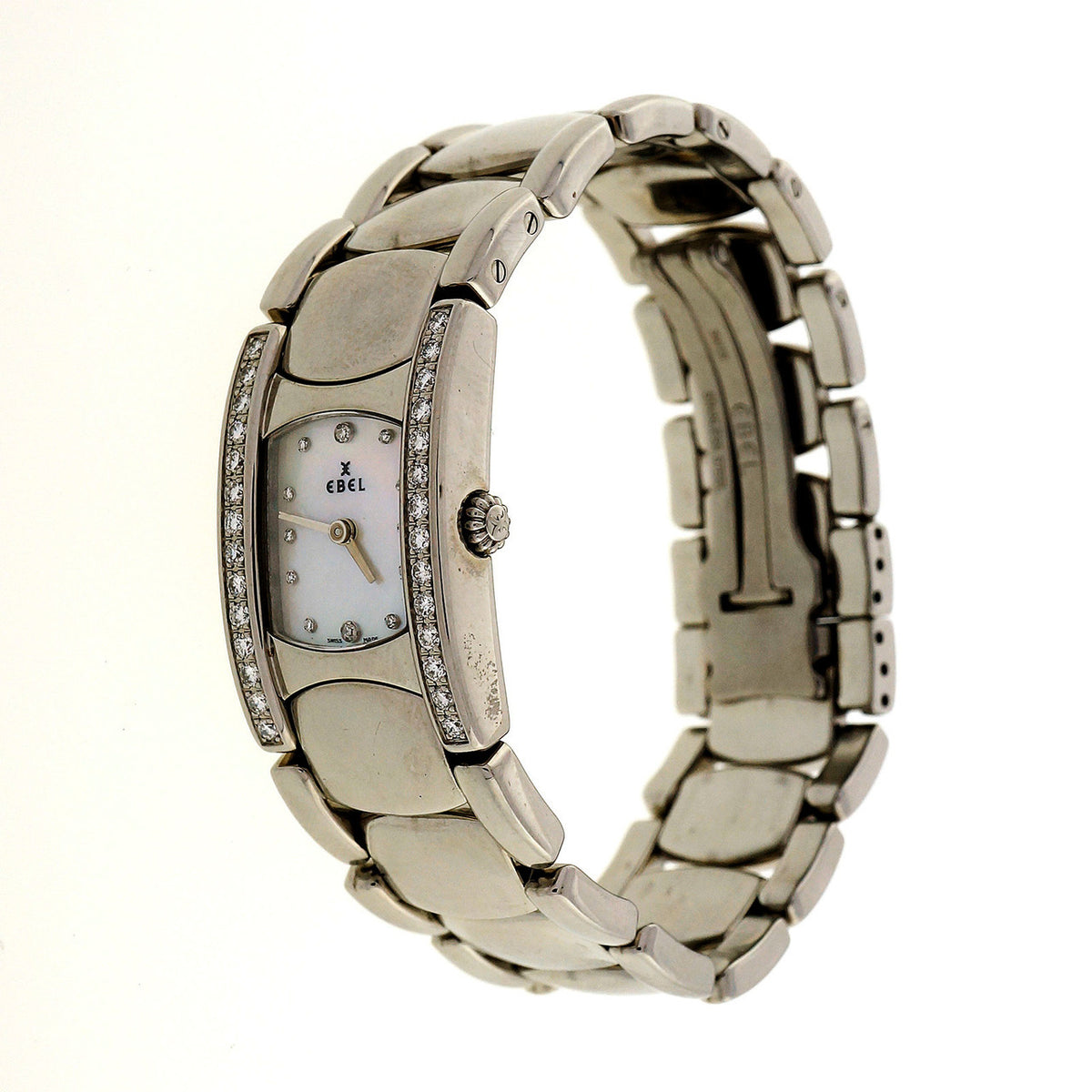 Ladies Ebel Diamond Beluga Wrist Watch Mother Of Pearl Diamond Dial – image 6