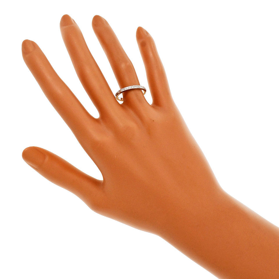 Peter Suchy Antique Inspired Diamond Eternity Band Ring Platinum – image 5