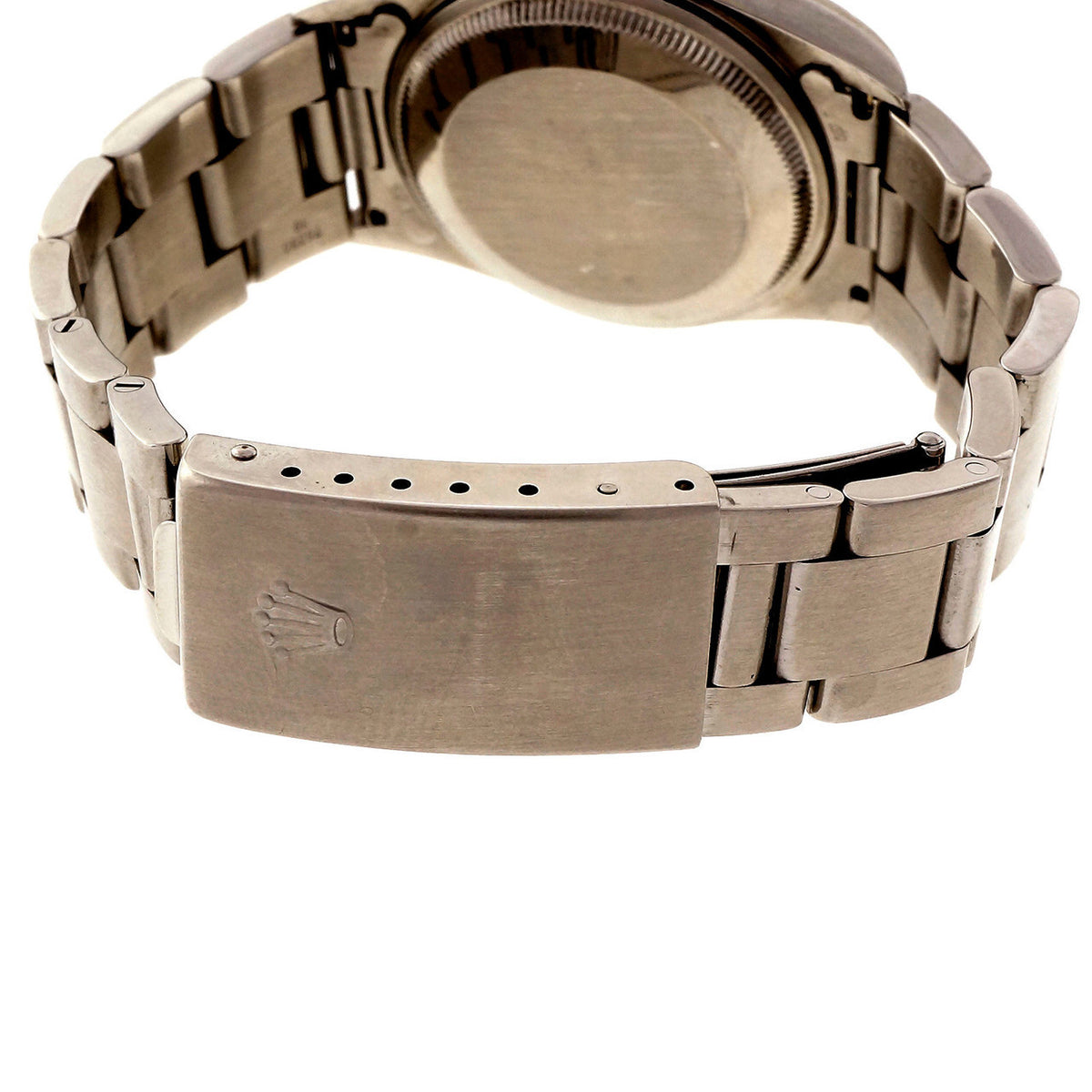 1999 Steel Rolex Date 15210 Factory Blue Dial – image 5