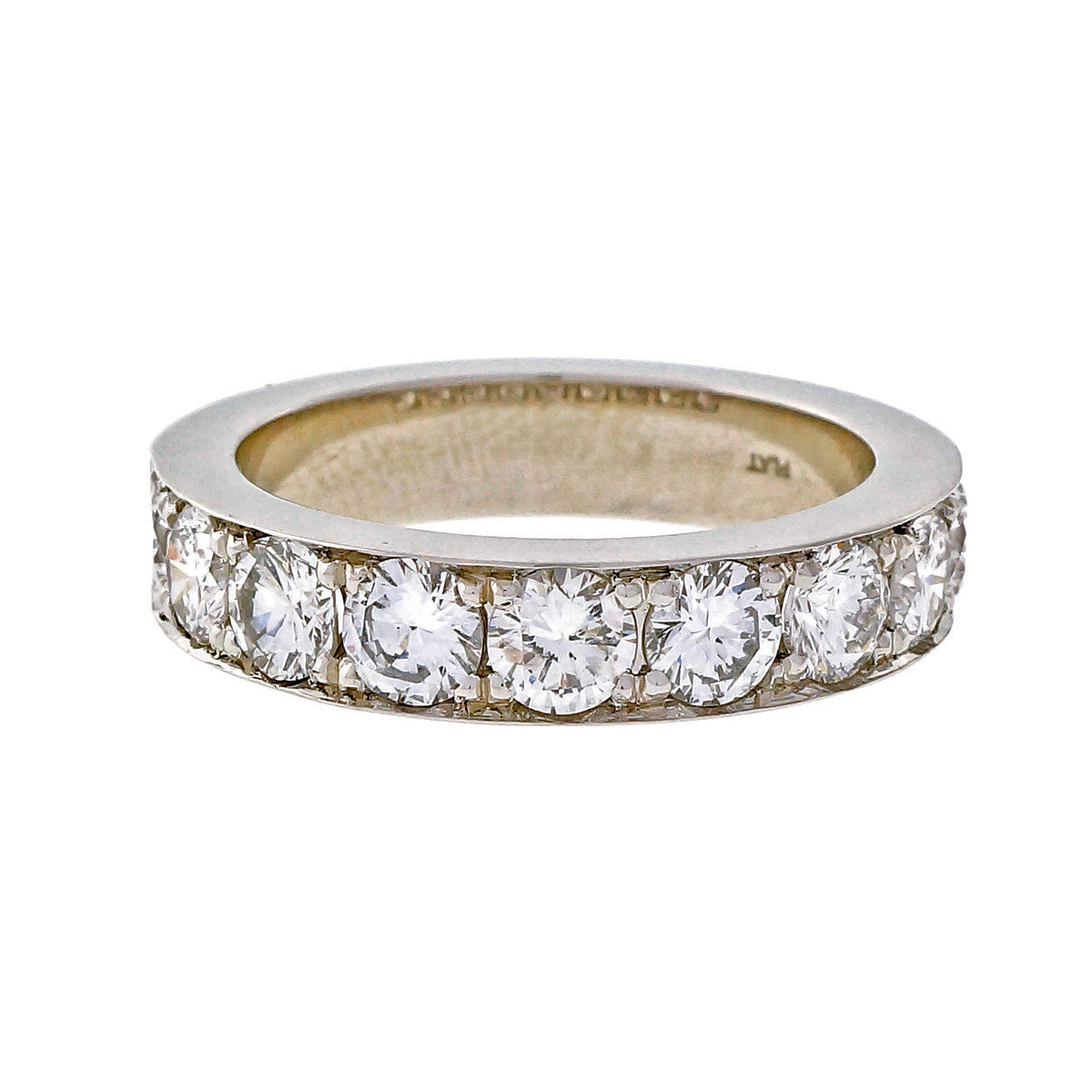 Peter Suchy 1.65ct Bead Set Solid Platinum Wedding Band Ring – image 2