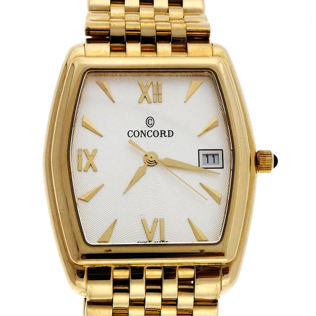 Estate Concord 14k Yellow Gold Men's Watch Mesh Band