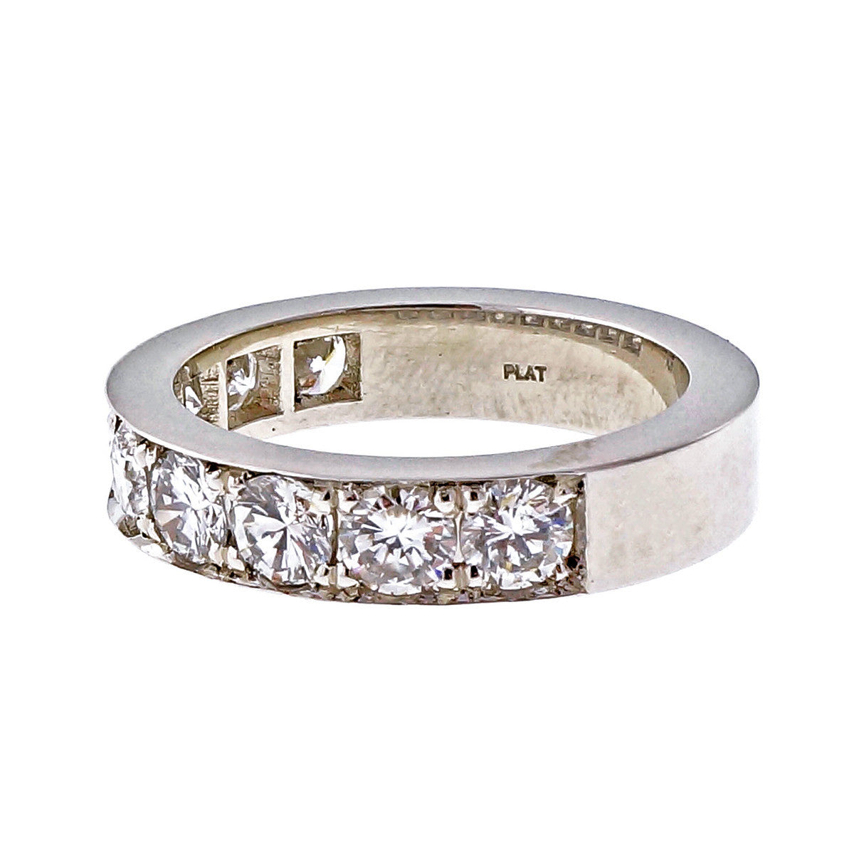 Peter Suchy 1.65ct Bead Set Solid Platinum Wedding Band Ring – image 6