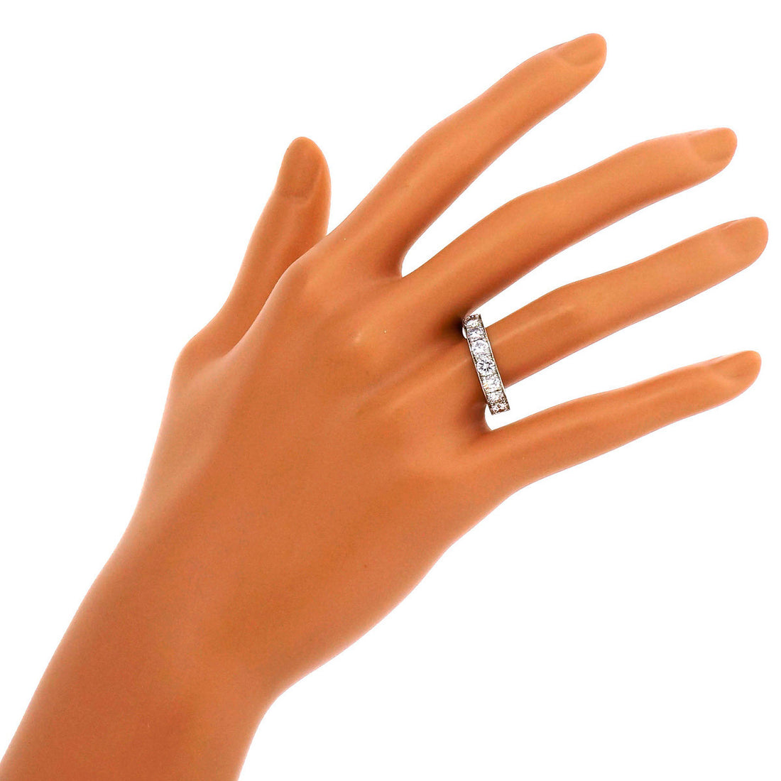 Peter Suchy 1.65ct Bead Set Solid Platinum Wedding Band Ring – image 11