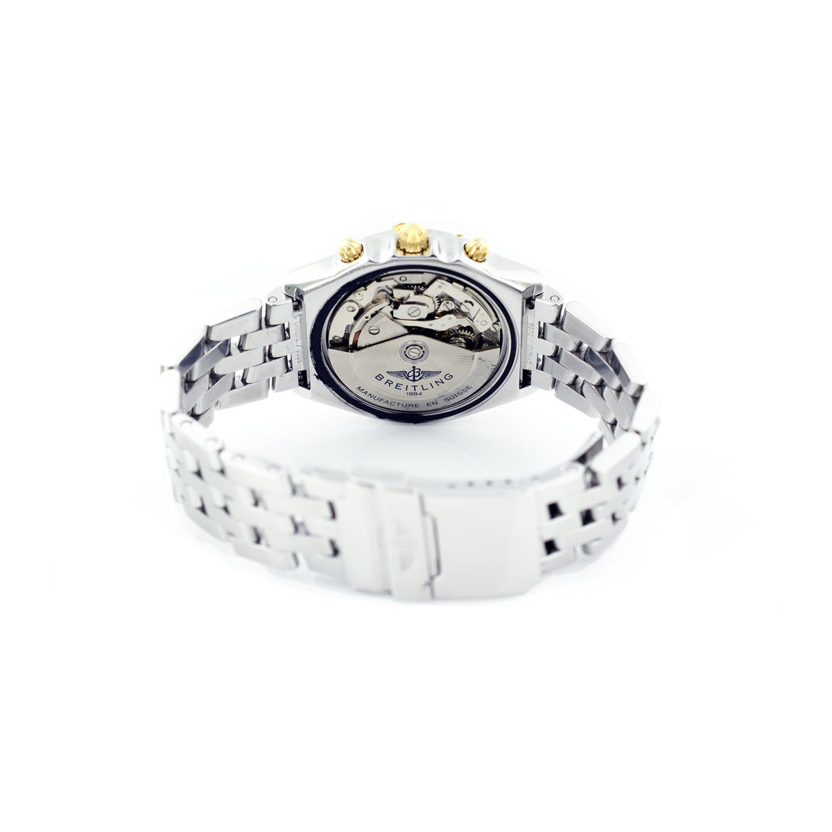 Breitling Chronomat B130501 18k Steel Automatic Watch Pilot Bracelet White Dial – image 23